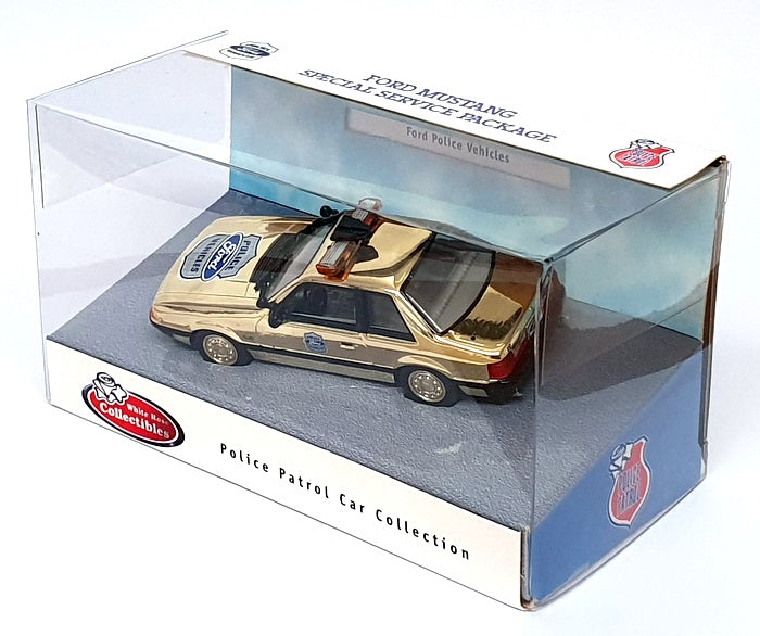 White Rose 1/43 Scale DEDF99084W - 1991 Ford Mustang Police Car - Met. Gold