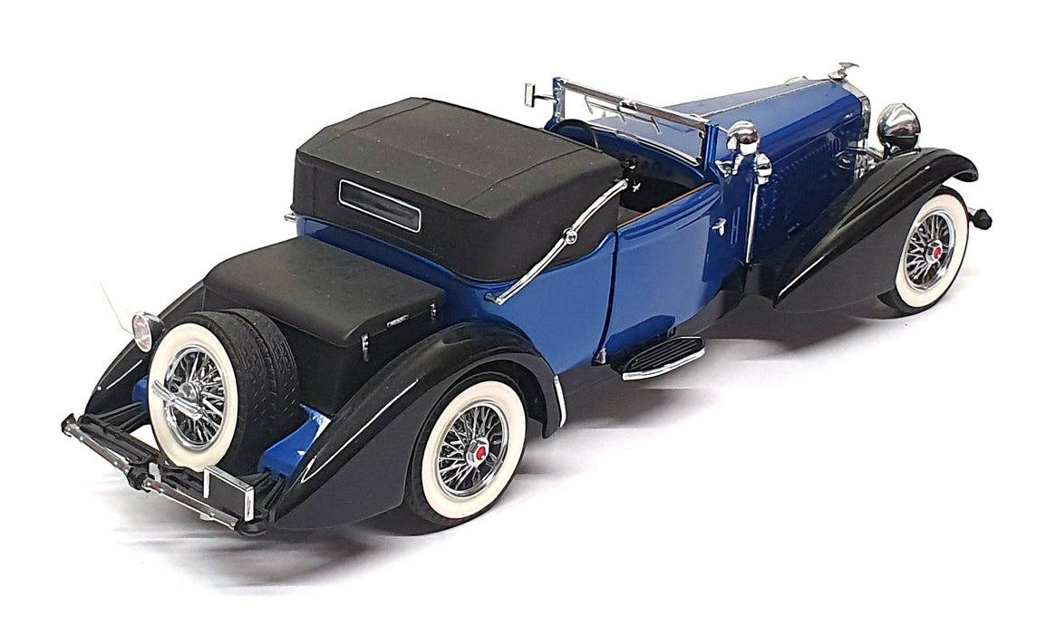 Franklin Mint 1/24 Scale 19626H - 1933 Duesenberg SJ Victoria - Blue/Black