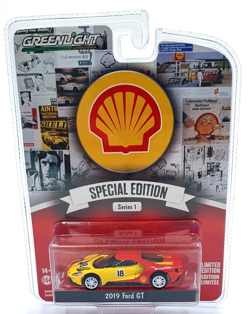 Greenlight 1/64 Scale 41125-E - 2019 Ford GT #18 Shell Special Edition