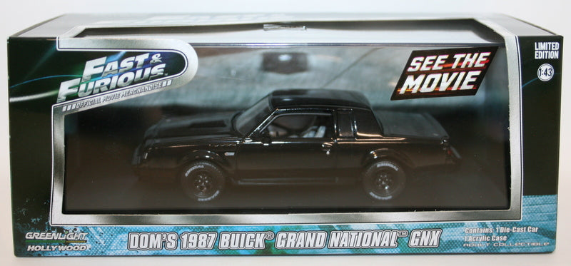 Greenlight 1/43 Scale 86231 Fast & Furious Dom's 1987 Buick Grand National GNX