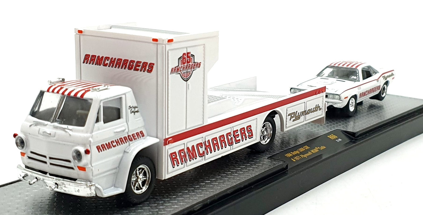 Castline M2 Machines 1/64 Scale R66 '66 Dodge L600 COE & '71 Plymouth HEMI Cuda