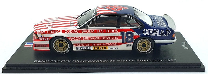Spark 1/43 Scale SF257 - BMW 635 CSi #18 Championnat de France 1985