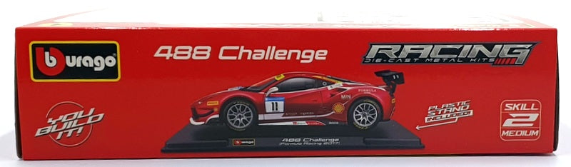 Burago 1/24 Scale Metal Kit 18-26582 Ferrari 488 Challenge (Formula Racing 2017)