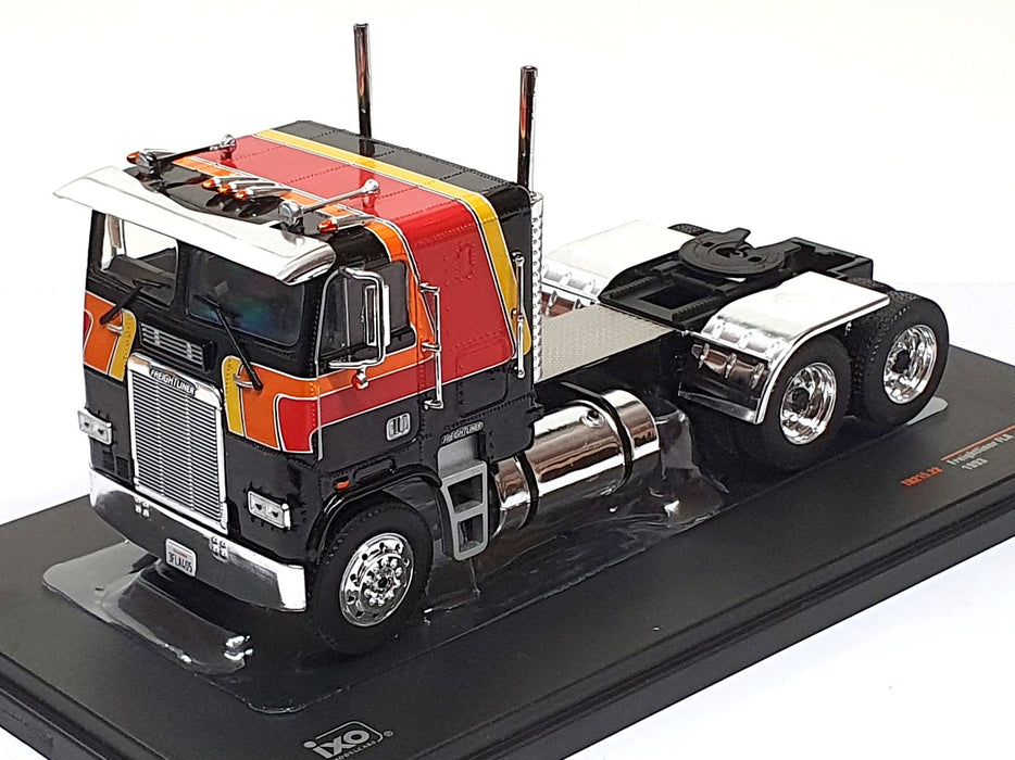 Ixo 1/43 Scale TR215.22 - 1993 Freightliner FLA Truck - Black/Red/Orange/Yellow