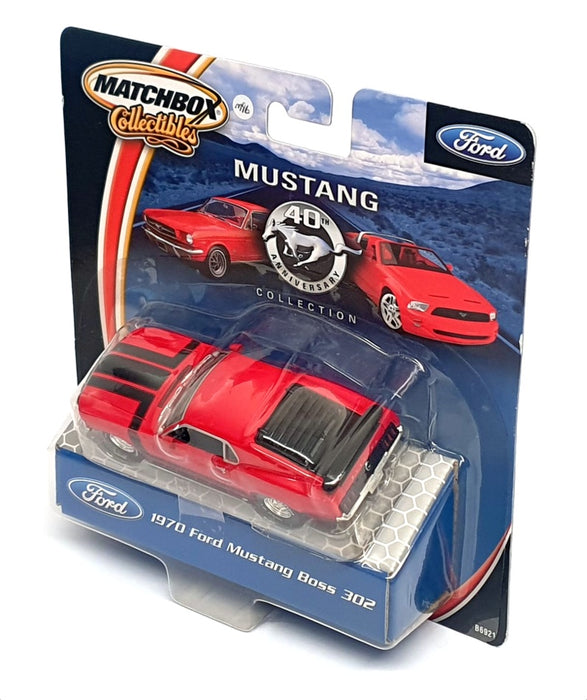 Matchbox 1/43 Scale B6921 - 1970 Ford Mustang Boss 302 - Red/Black