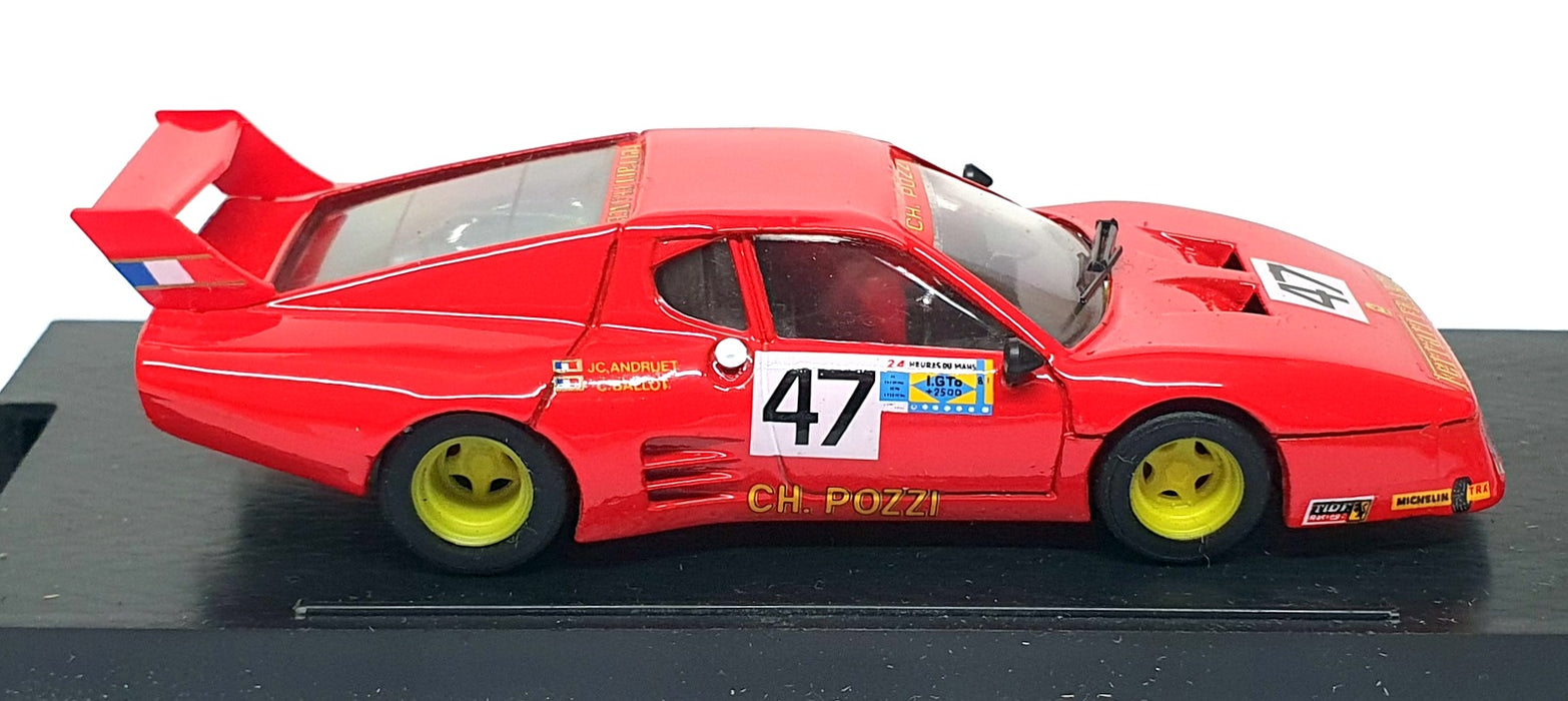 Brumm 1/43 Scale Diecast R213 - Ferrari 512 BB #47 Le Mans 1981 - Red