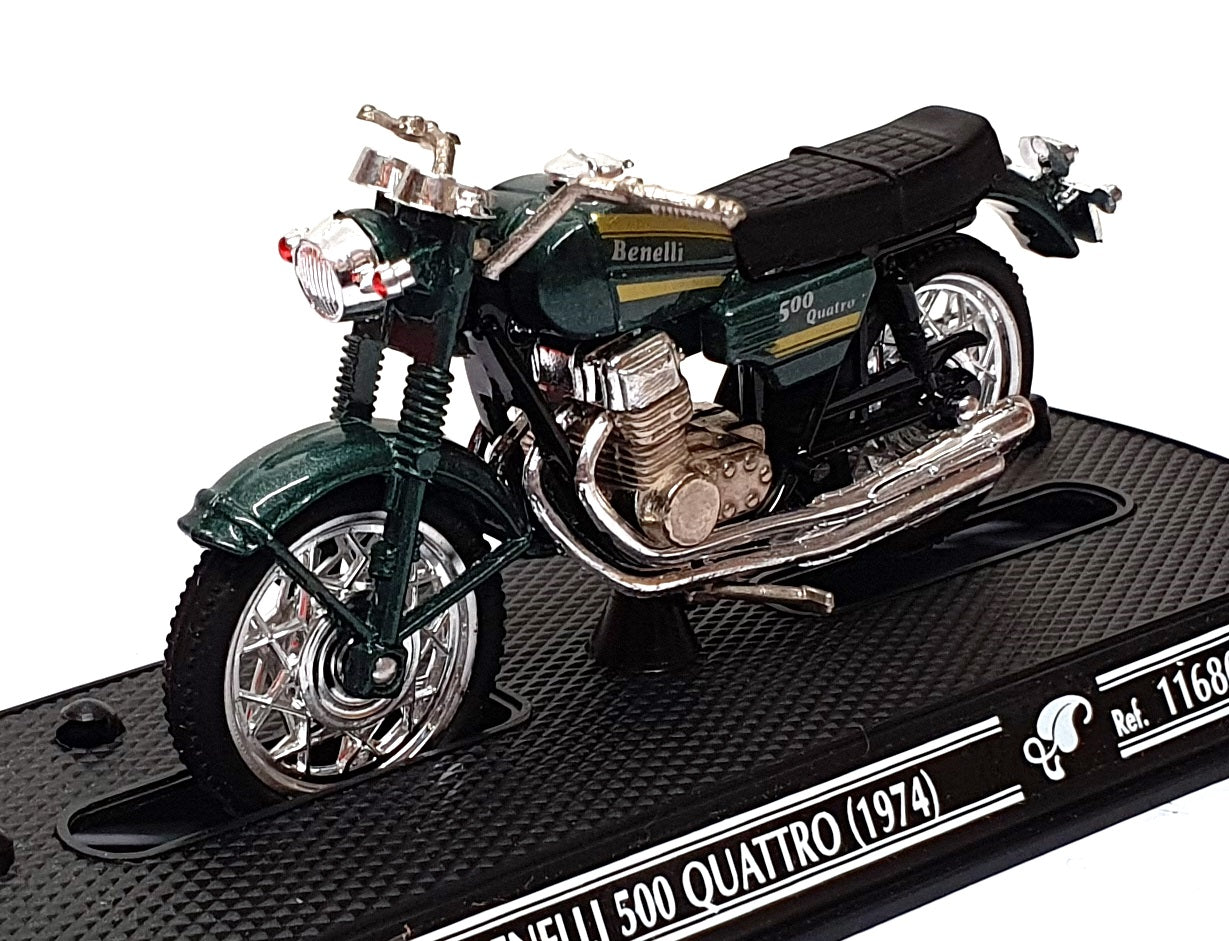 Guiloy 1/24 Scale 11686 - 1974 Benneli 500 Quatro Motorbike - Green