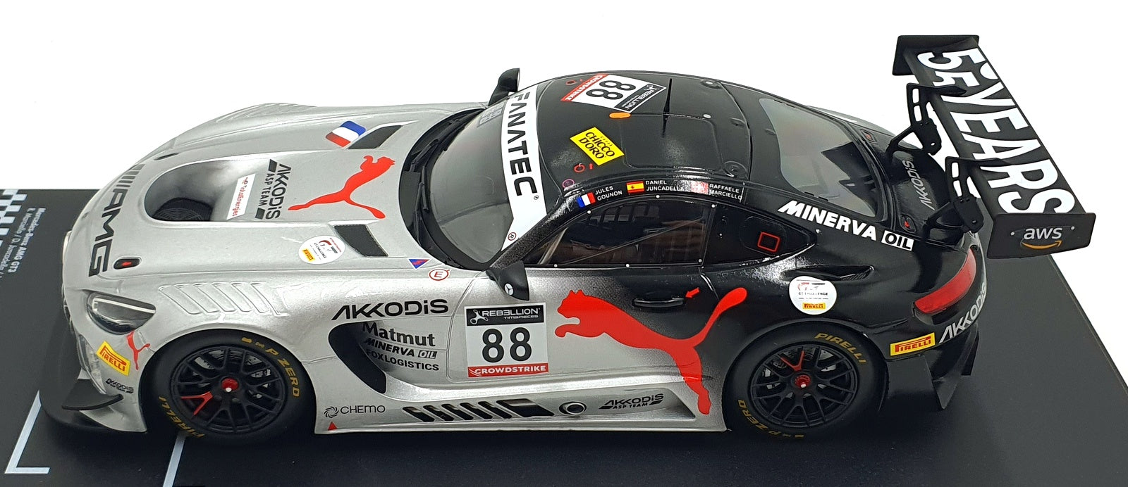IXO 1/18 Scale LEGT18-22SPA001 - Mercedes AMG GT3 #88 24Hr Spa 2022