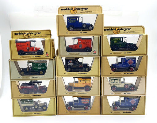 Matchbox Models Of Yesteryear MBSET13C - Collection Of 13 Assorted Vans