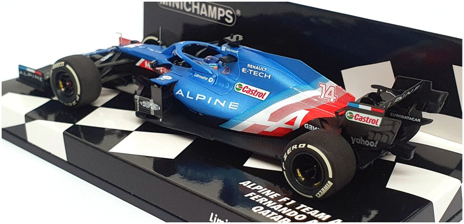 Minichamps 1/43 Scale 417 212114 - F1 Alpine A521 Qatar GP 2021 Alonso