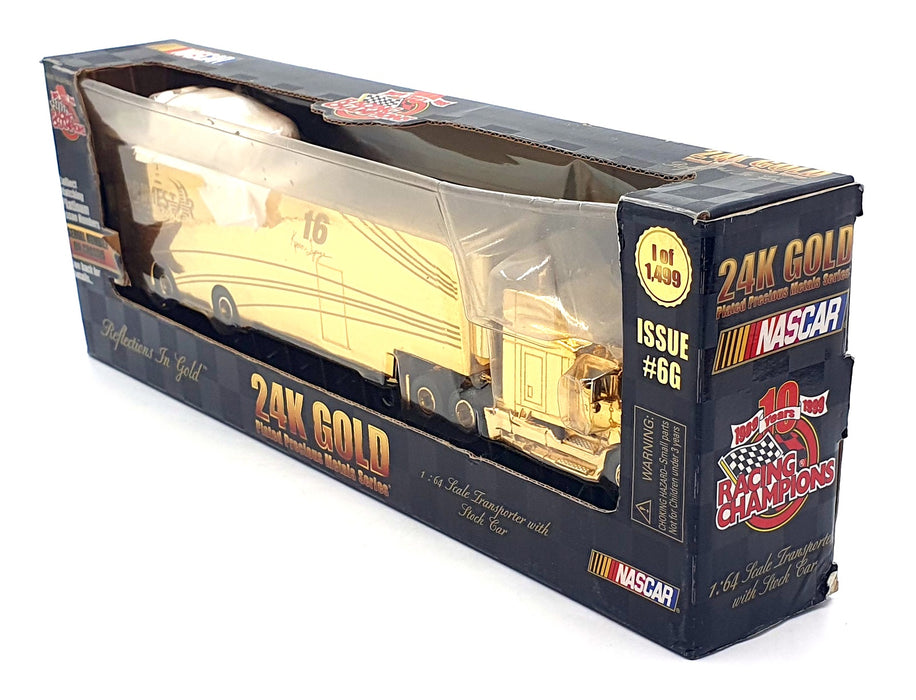 Racing Champions 1/64 Scale 92401 #6G Primestar #16 Nascar And Transporter Gold