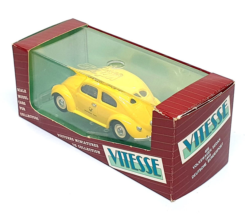 Vitesse 1/43 Scale 408 - 1949 Volkswagen Sedan Deutsche Bundespost - Yellow
