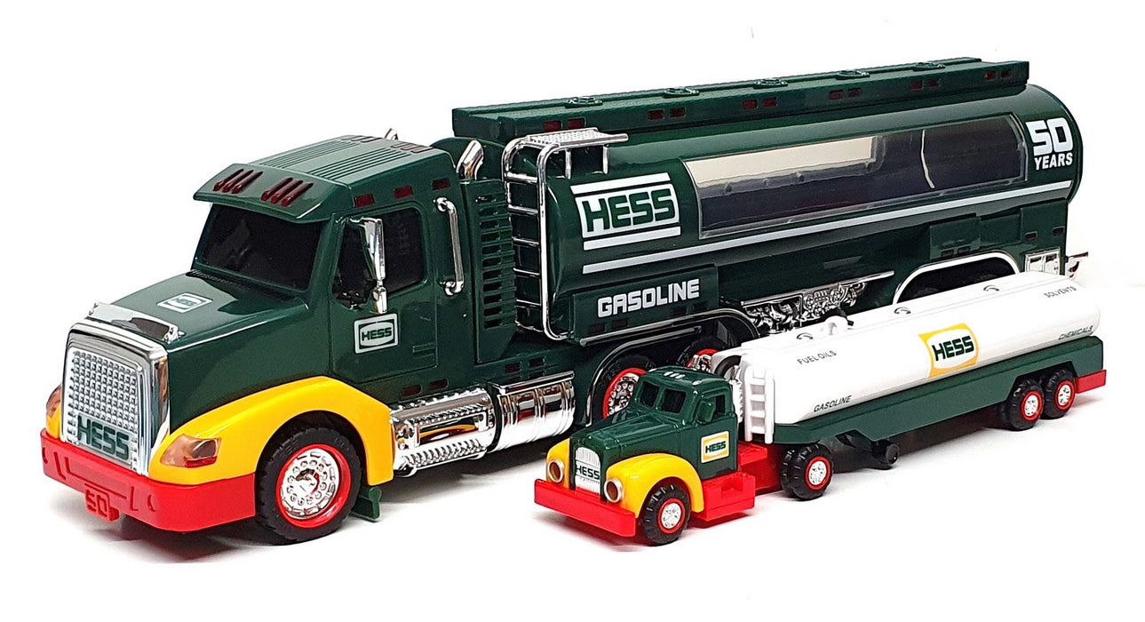 Hess Appx 40cm Long H6414 - Tanker Truck With Lights 50yrs 1964-2014 - Green
