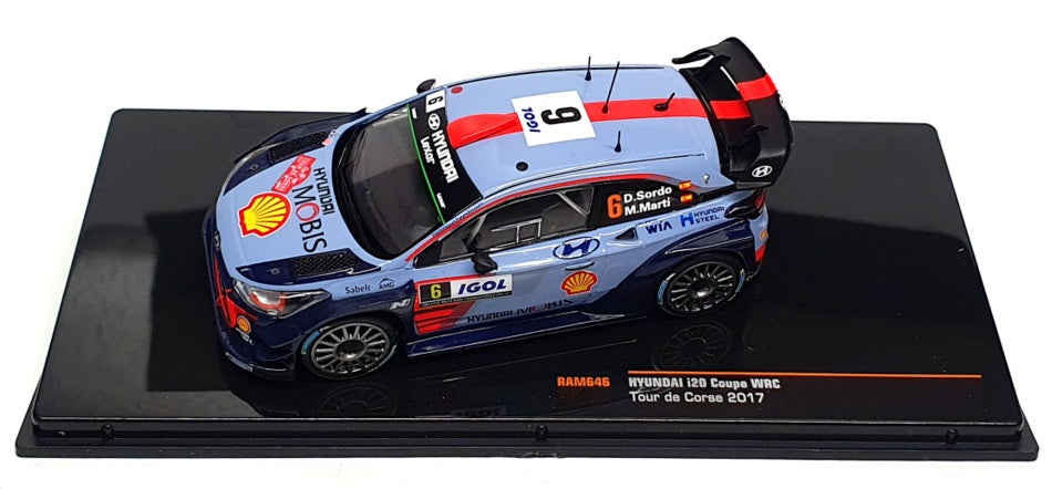 Ixo 1/43 Scale RAM646 - Hyundai i20 Coupe WRC #6 Tour de Corse 2017
