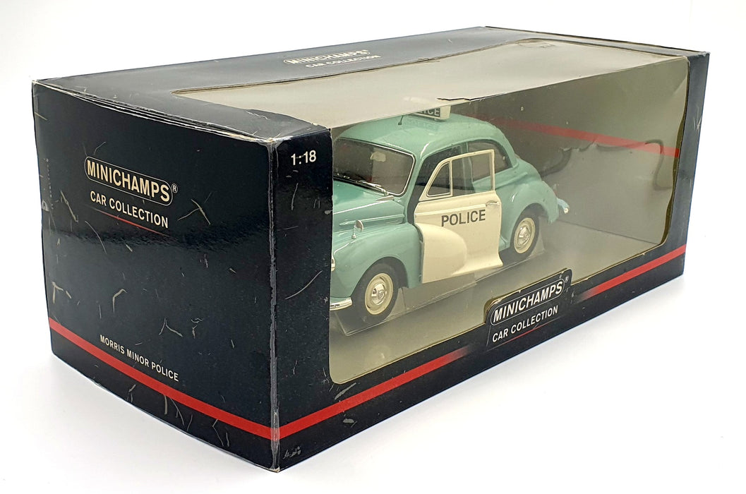 Minichamps 1/18 Scale 150 137090 - Morris Minor Police - Blue/White