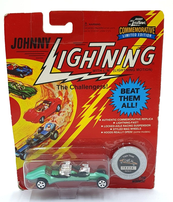 Johnny Lightning 1/64 Scale 100-132 - The Challengers Triple Threat - Met. Green