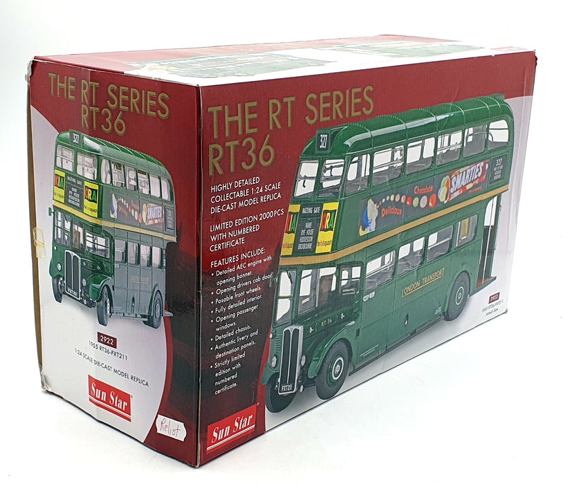 Sun Star 1/24 Scale Diecast 2922 - 1955 RT36 (FXT 211) London Bus Route 327