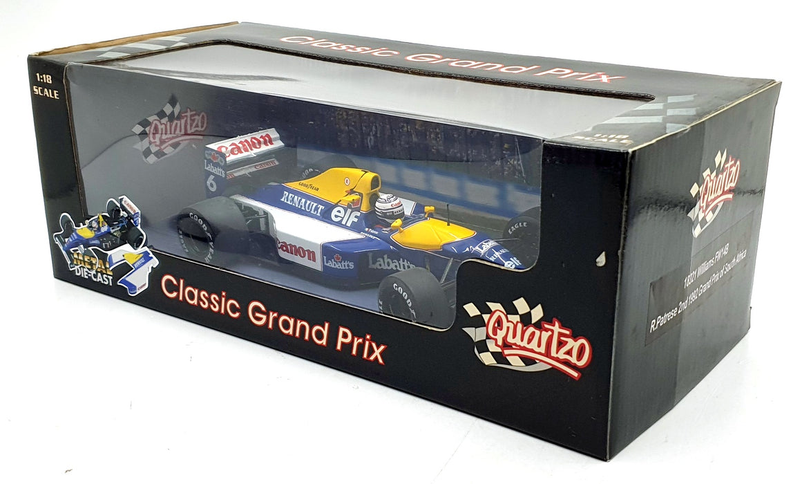 Quartzo 1/18 Scale 18321 - Williams FW14B #6 Grand Prix of South Africa 1992
