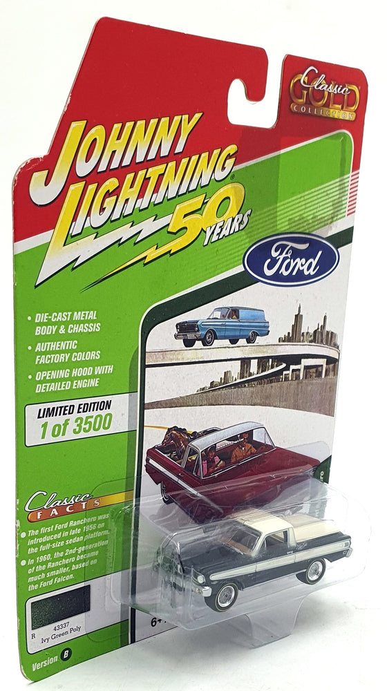 Johnny Lightning 1/64 Scale JLCG019 - 1965 Ford Ranchero - Ivy Green