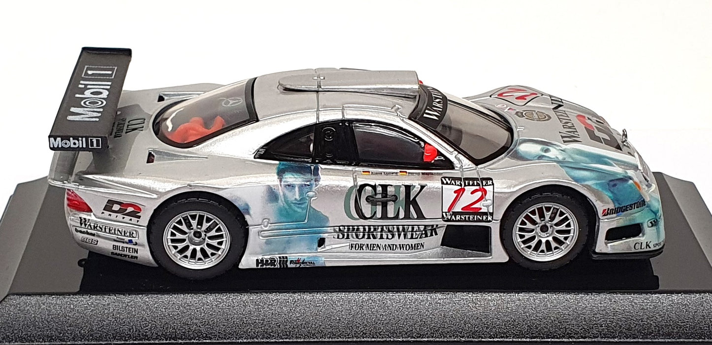 Maisto 1/43 Scale B6 600 5047 - Mercedes Benz CLK GTR 1997 #12 Ludwig - Silver