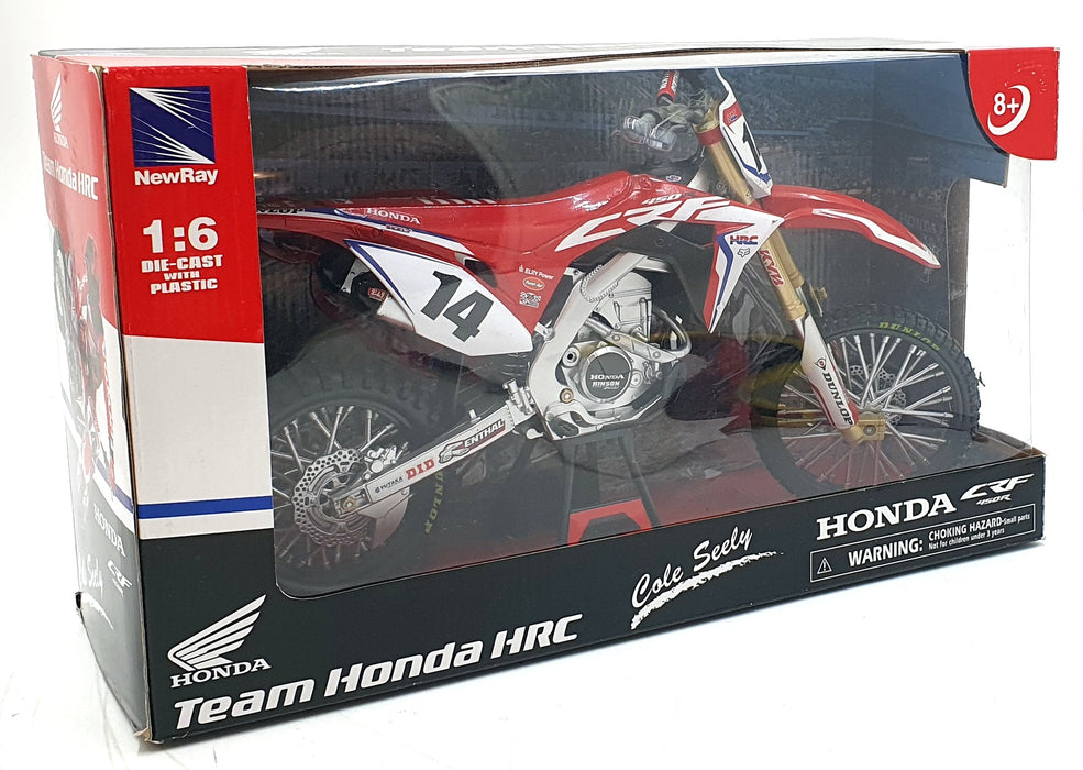 NewRay 1/6 Scale 49603 - Honda HRC Motorbike #14 Cole Seely