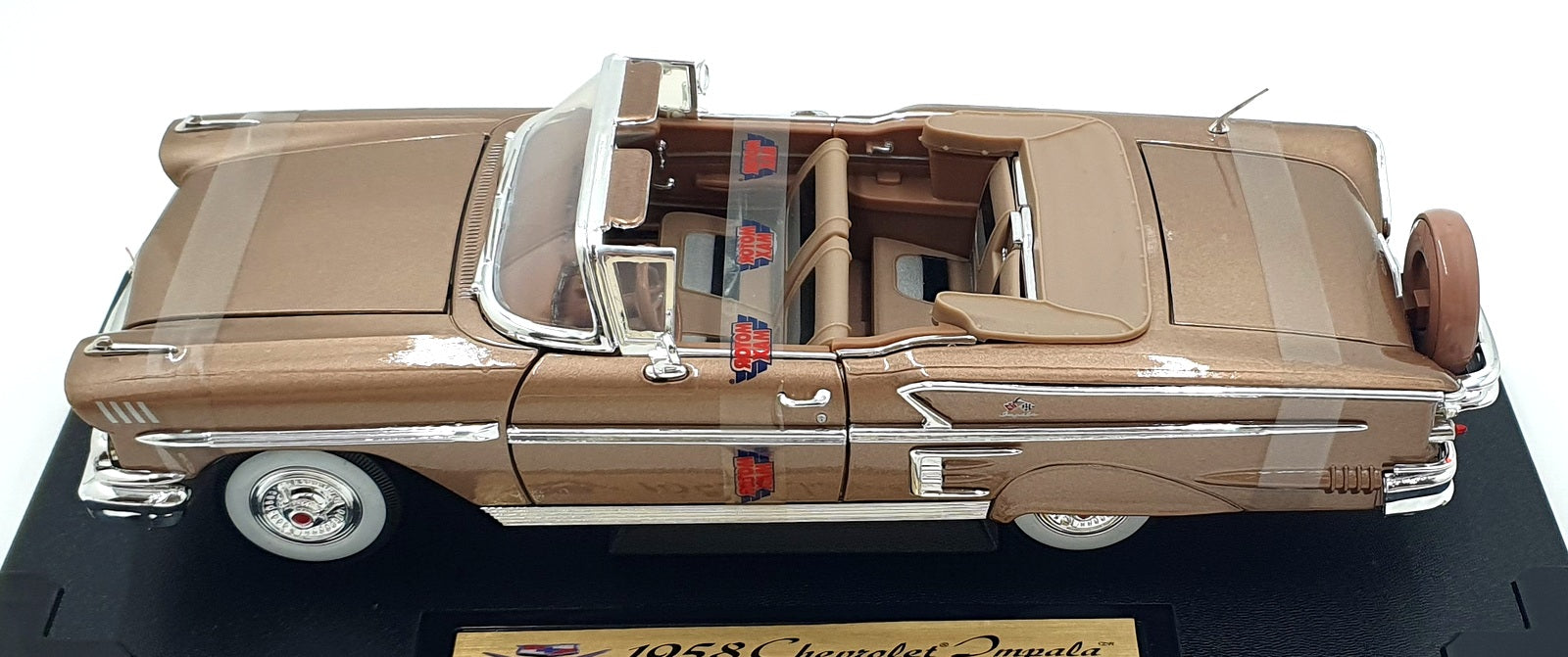 Motor Max 1/18 Scale Diecast 73112 - 1958 Chevrolet Impala - Met. Brown
