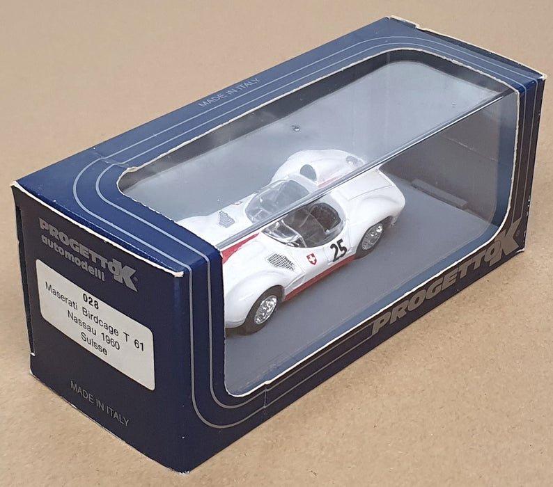 ProgettoK 1/43 Scale 028 - Maserati Birdcage T61 #25 Nassau 1960 Suisse