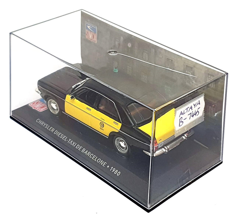 Altaya 1/43 Scale B-7445 - 1980 Chrysler Diesel Barcelone Taxi - Black/Yellow