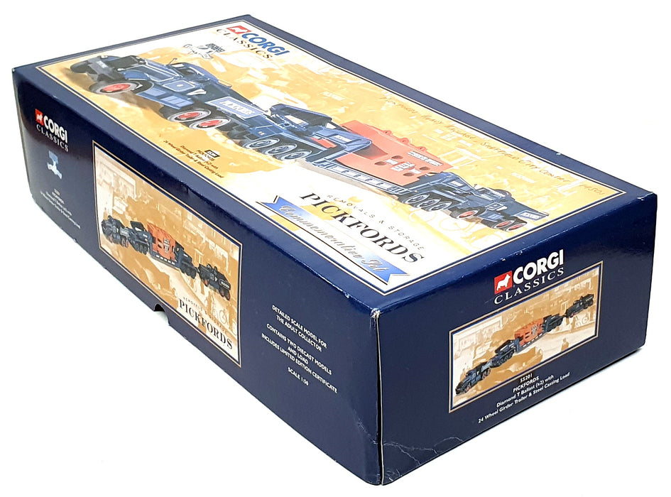 Corgi 1/50 Scale 55201 Diamond T Ballast Girder Trailer & Load Pickfords - Blue