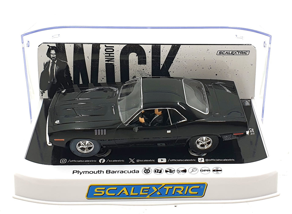 Scalextric 1/32 Scale Slotcar C4595 - Plymouth Barracuda - Wick