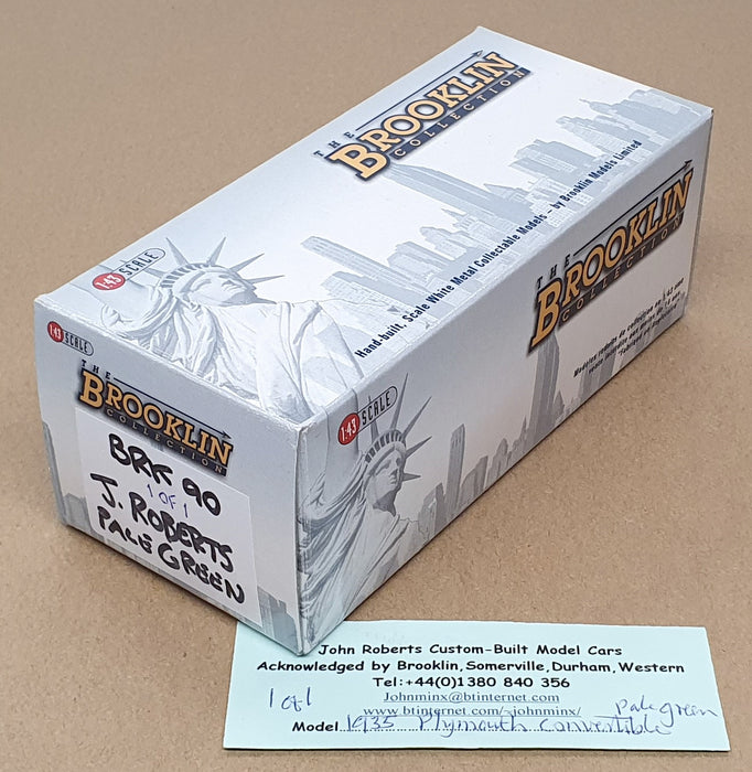 Brooklin 1/43 Scale BRK90 - 1935 Plymouth Convertible JOHN ROBERTS