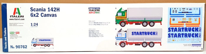 Italeri 1/24 Scale Unassembled Kit 90762 - Scania 142H 6x2 Canvas Truck