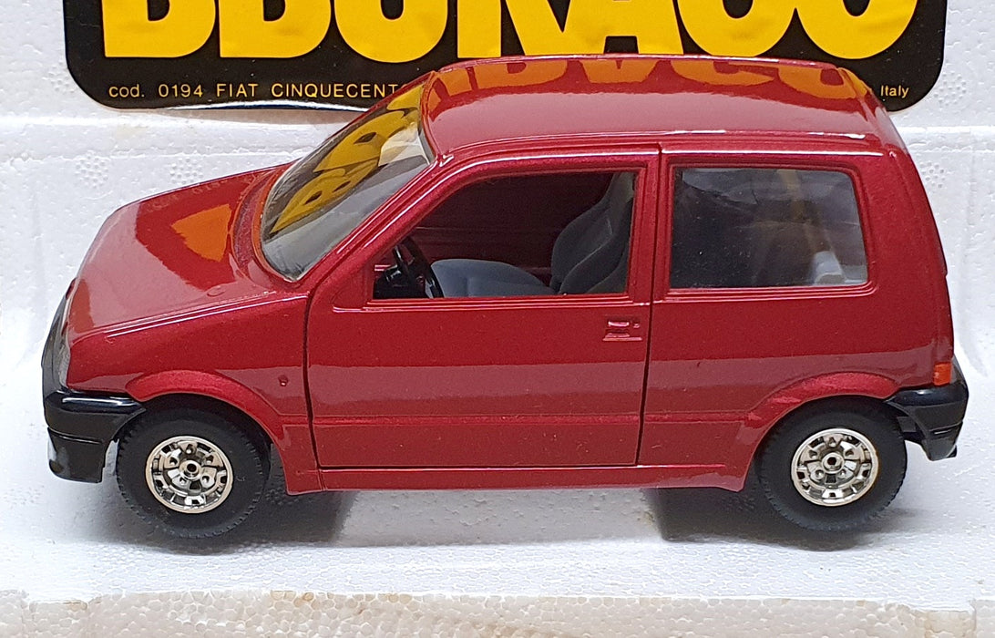 Burago 1/24 Scale Diecast 0194 - Fiat Cinquecento - Red
