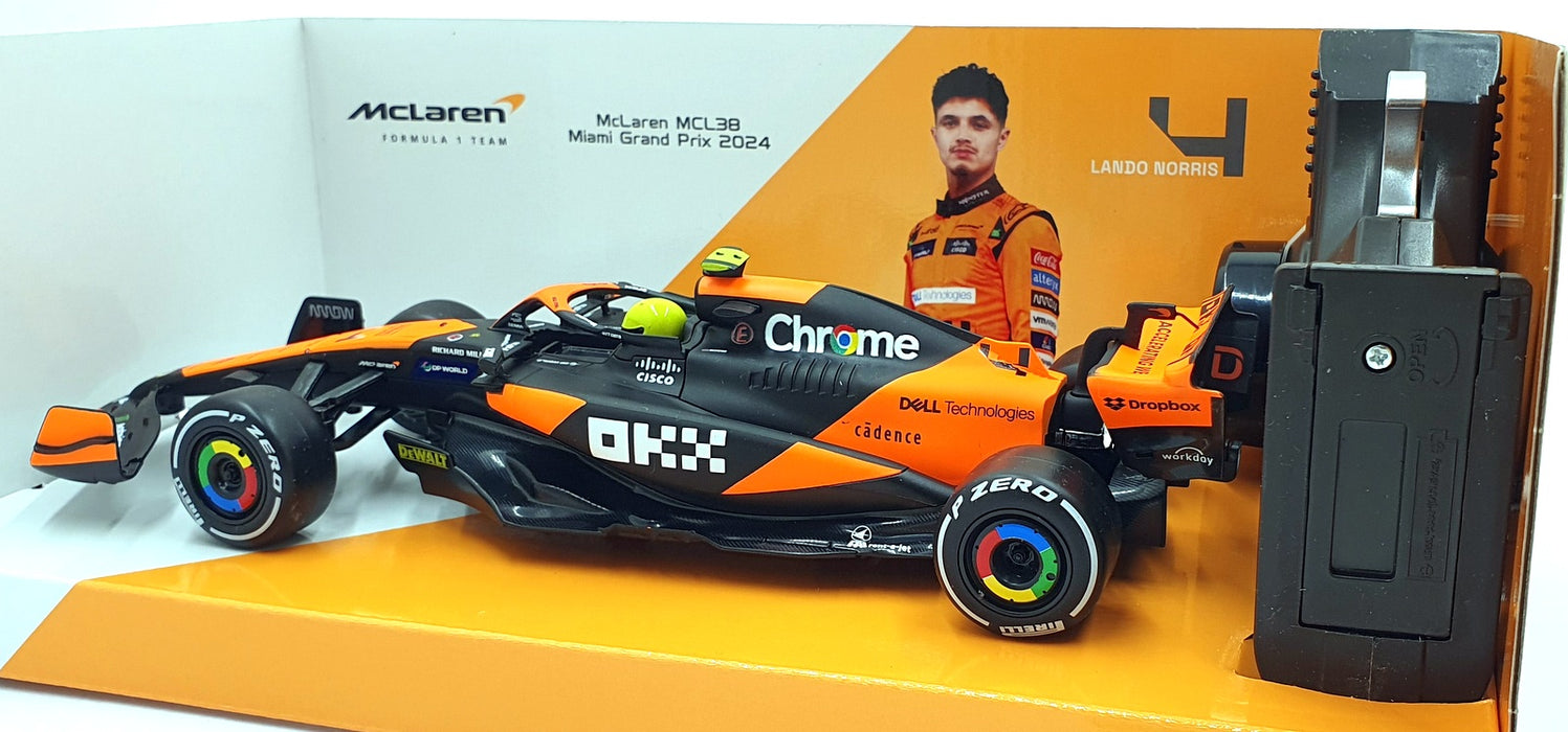 Maisto 1/24 Scale 82359 McLaren MCL38 F1 Miami GP 2024 #4 Remote Control Norris