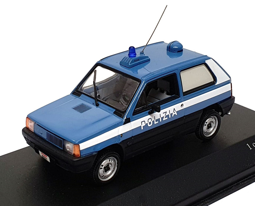 Minichamps 1/43 Scale 400 121490 - 1980 Fiat Panda Polizia Police - Blue