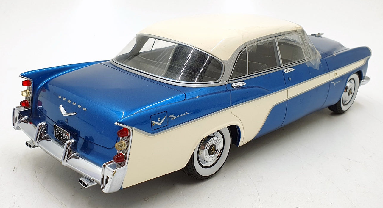 BOS Models 1/18 scale BOS237 - Desoto Firedome 4-Door Seville - Met Blue/White
