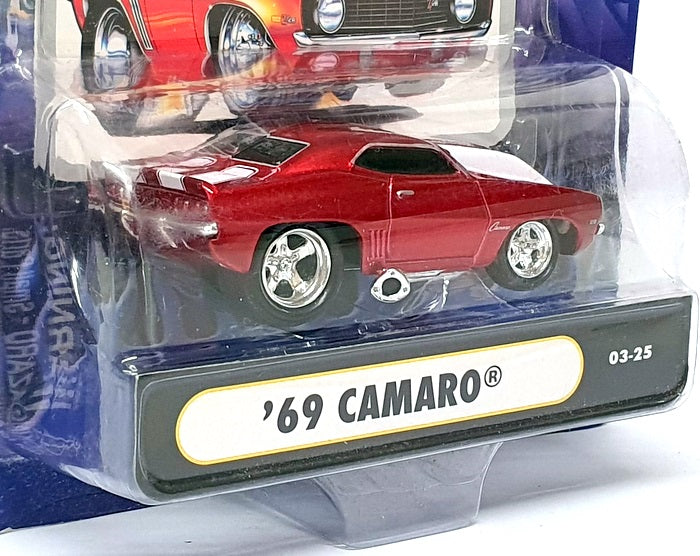 Muscle Machines 1/64 Scale 71151 03-25 - 1969 Chevrolet Camaro - Red/White