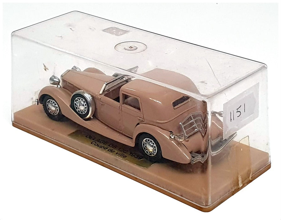 Solido 1/43 Scale 1151 - 1939 Delage D8 120 Coupe De Ville - Brown