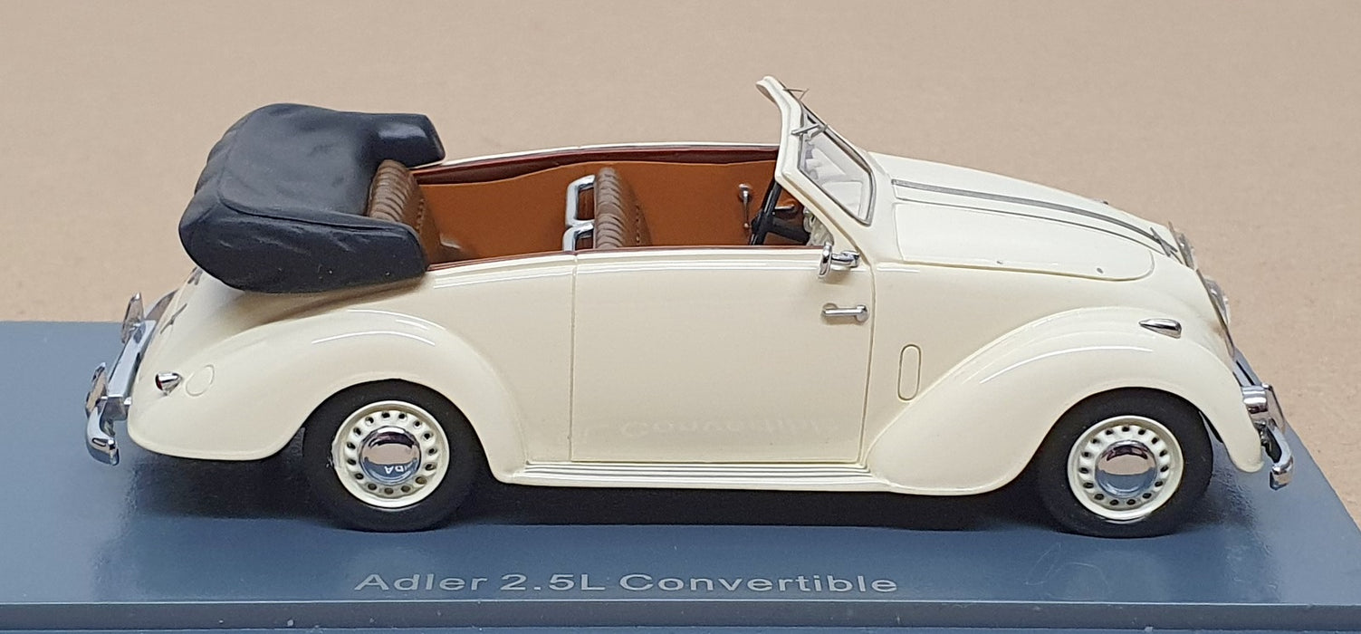 Neo 1/43 Scale NEO45935 - 1938 Adler 2.5L Convertible - Cream