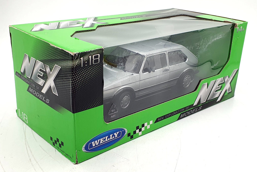 Welly Nex 1/18 Scale Diecast 18039W - Volkswagen Golf GTi Mk1 - Silver