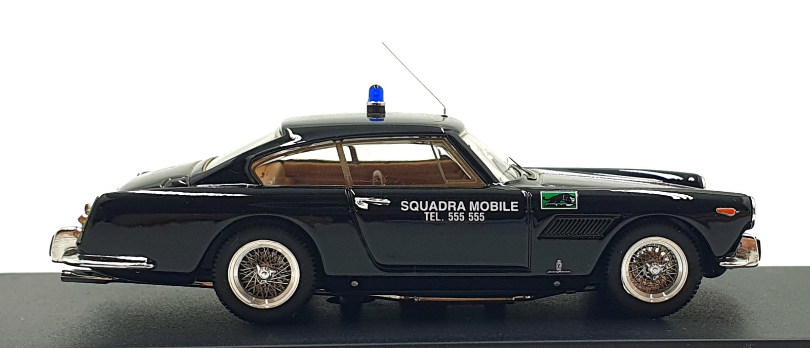Bang 1/43 Scale 7302 - 1964 Ferrari 250 GTE 1 Type Polizia Squadra Mobile Black