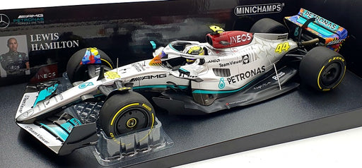 Minichamps 1/18 Scale 110 220544 - Mercedes F1 W13 E Miami GP 2022 Hamilton #44