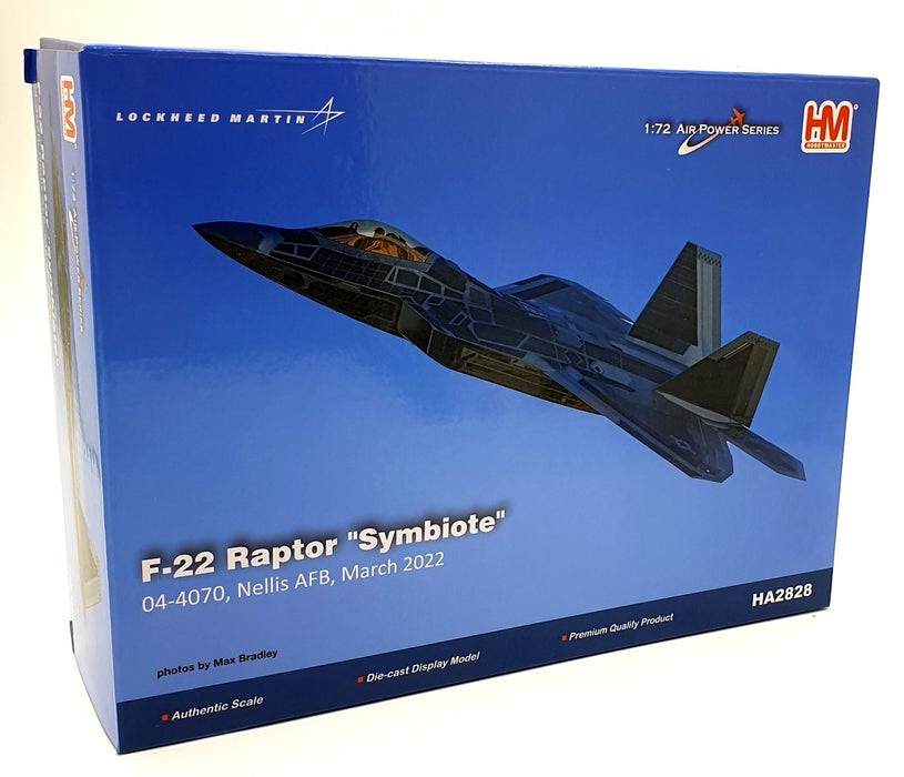 Hobby Master 1/72 Scale HA2828 - 2022 F-22 Raptor "Symbiote" 04-4070 Aircraft