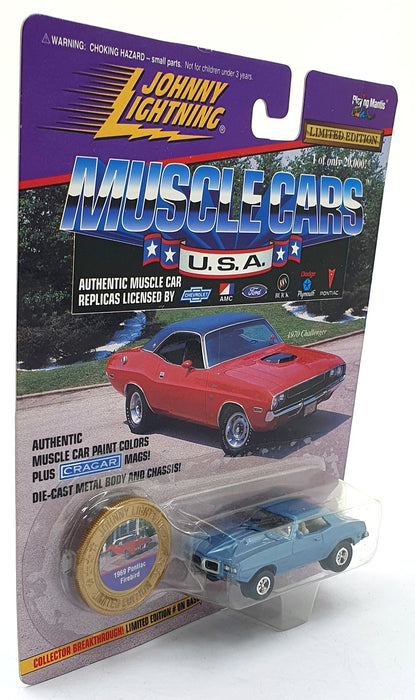 Johnny Lightning 1/64 Scale 202-03 - Muscle Cars 1969 Pontiac Firebird - Lt Blue