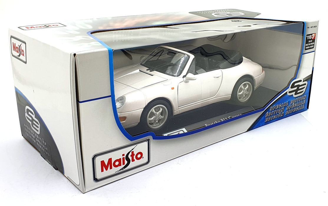 Maisto 1/18 Scale 46629 - Porsche 911 Carrera - Met. White