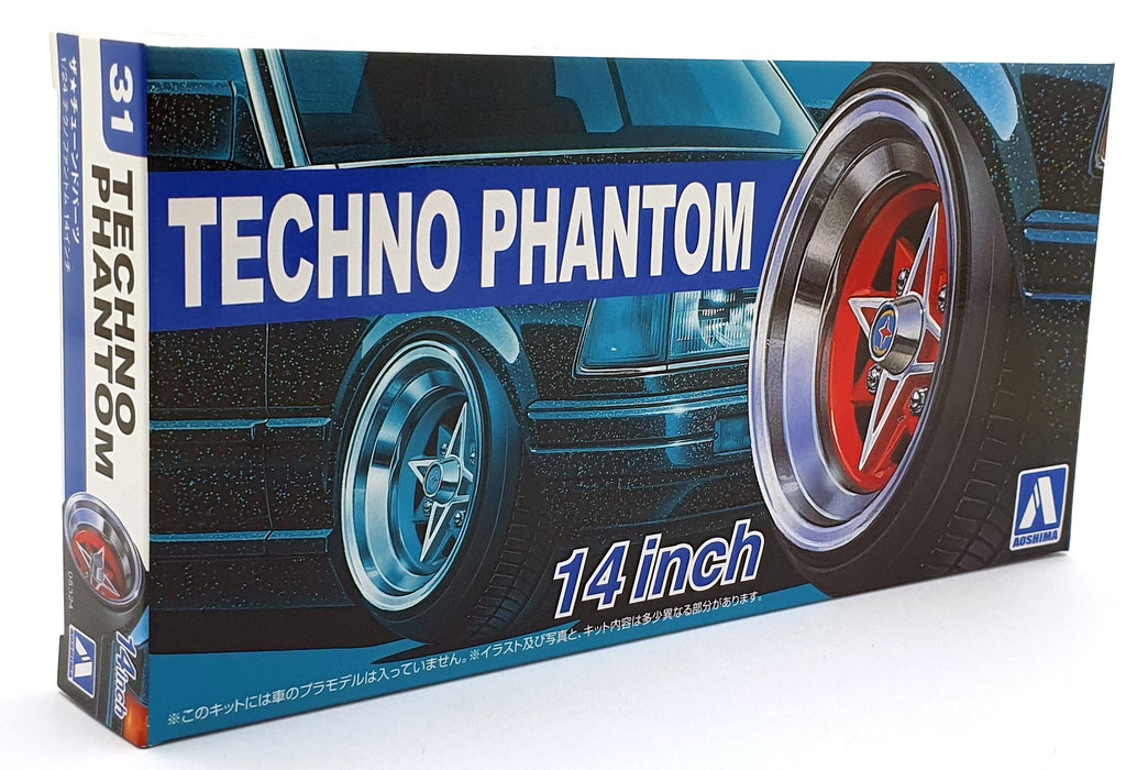 Aoshima 1/24 Scale 05234 - Techno Phantom 14' Wheels & Tyres Set #31