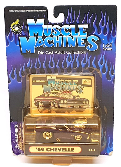Muscle Machines 1/64 Scale 71161 00-9 - 1969 Chevrolet Chevelle - Purple
