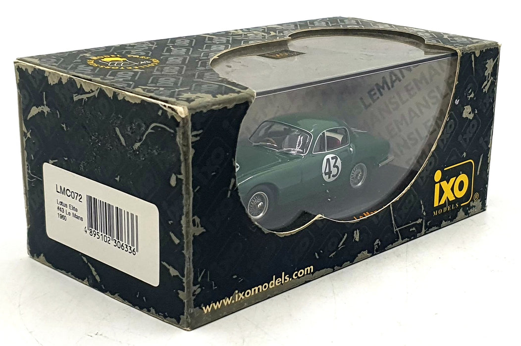 Ixo 1/43 Scale LMC072 - 1960 Lotus Elite #43 Le Mans - Green