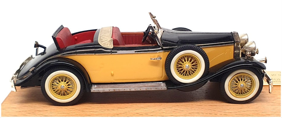 Top Marques 1/43 Scale GS8 - 1931-32 Rolls Royce Phantom II Open - Yellow/Black