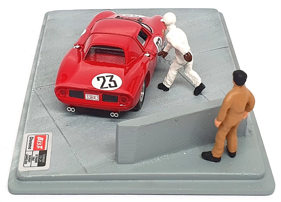 Best 1/43 Scale Diorama 9604 - Ferrari 250 LM Le Mans 1964 #23 Dumay-Lamglois
